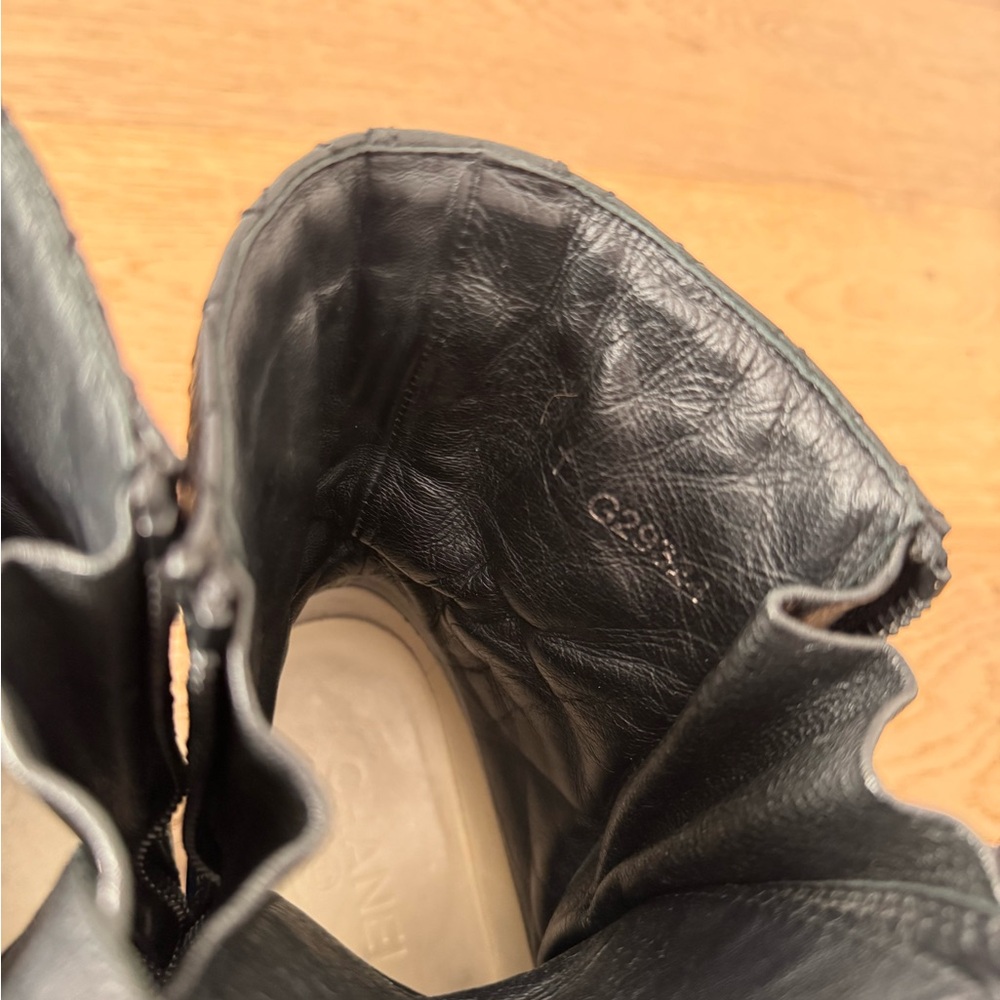 CHANEL Black Classic Combat Boots - Picture 8 of 11